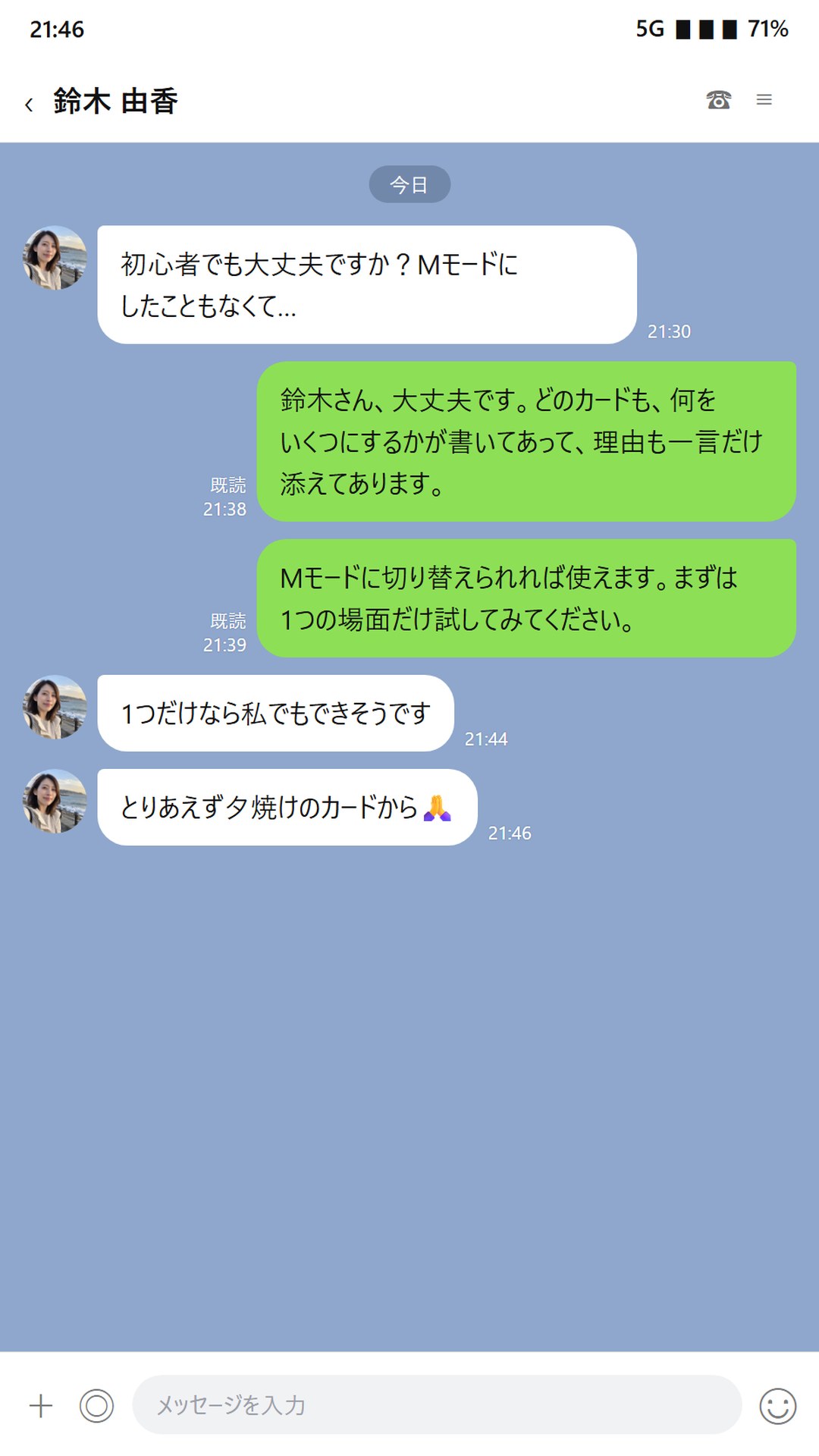 初心者でも使えるかを質問するやりとり
